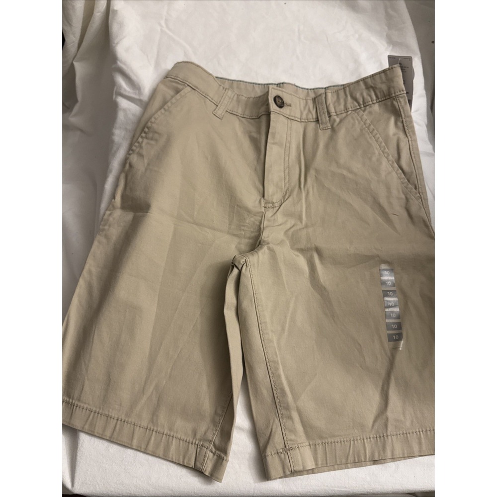 Carters Kids Flat Front Chino Shorts Size 10 NEW‎ Adjustable 98% Cotton  School